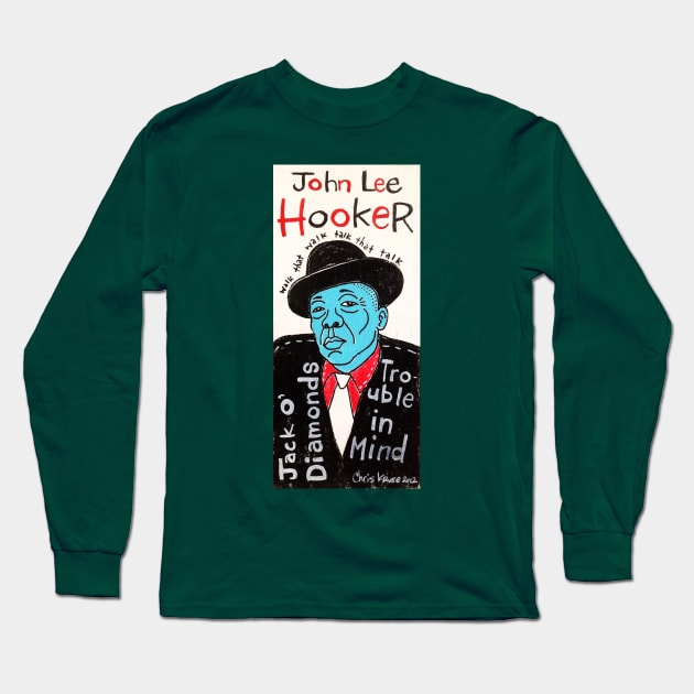 John Lee Hooker Long Sleeve T-Shirt by krusefolkart